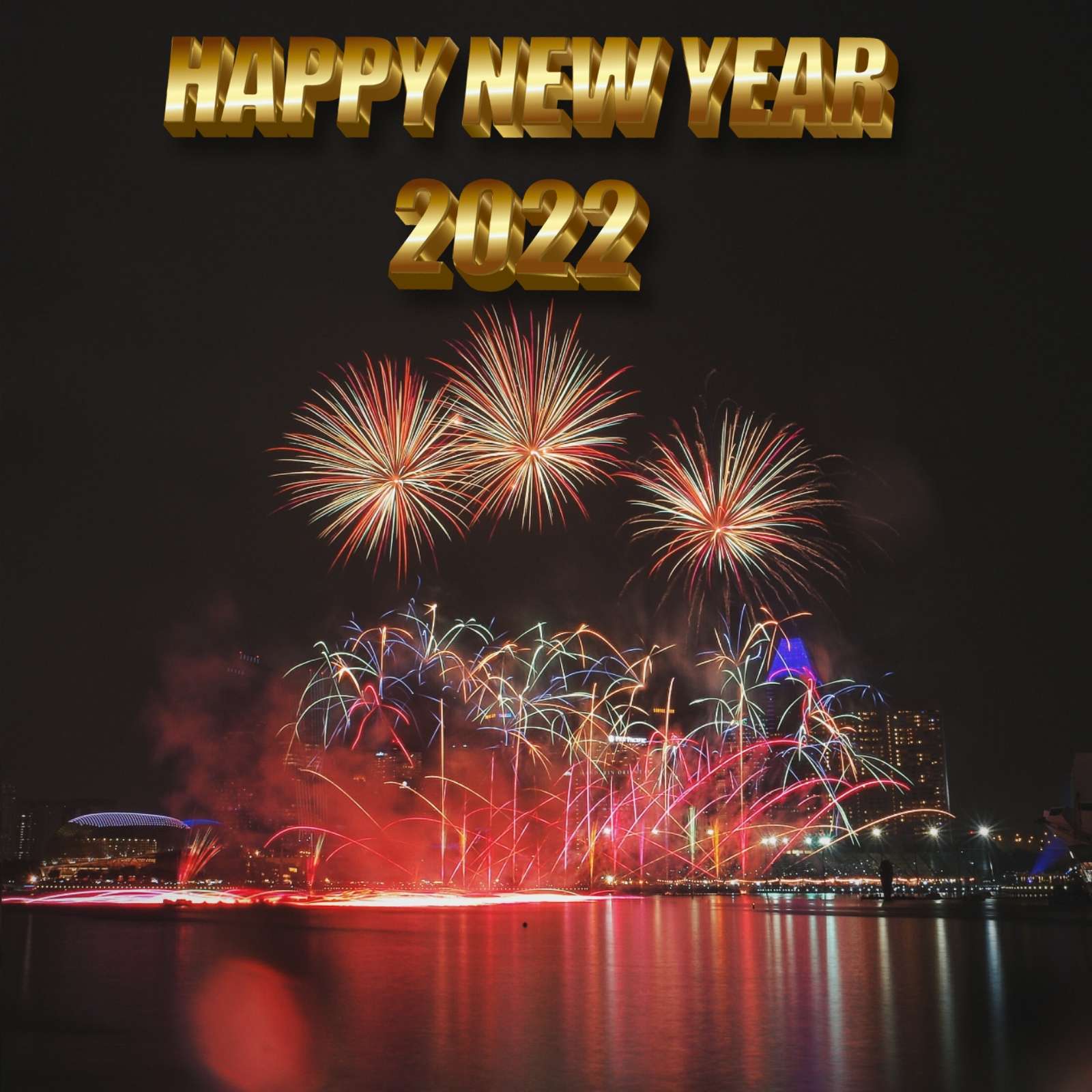 happy new year 2022 animation wallpaper