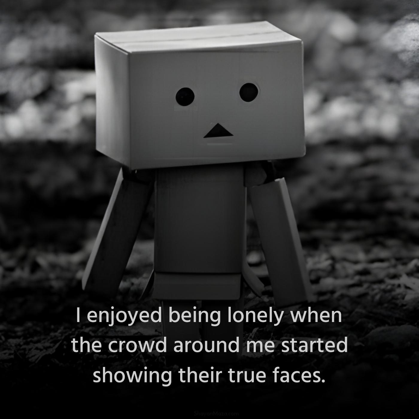 I enjoyed being lonely when the crowd around me started