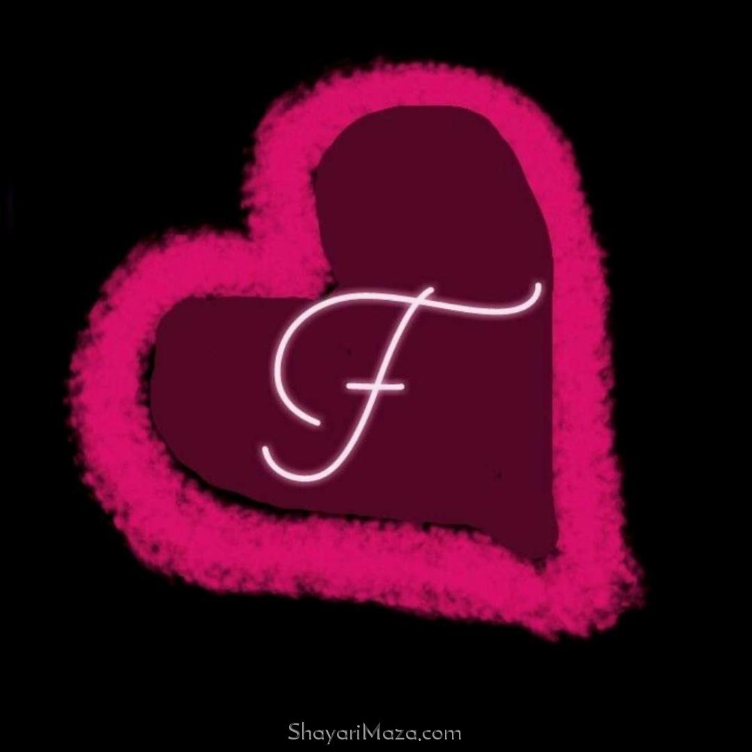 Heart F Name Wallpaper DP