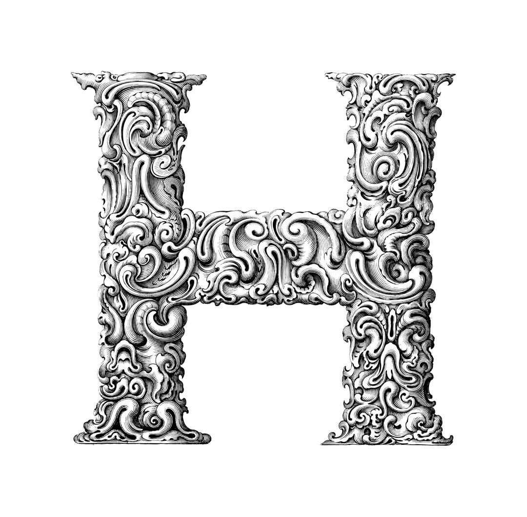 H Letter Design Dp