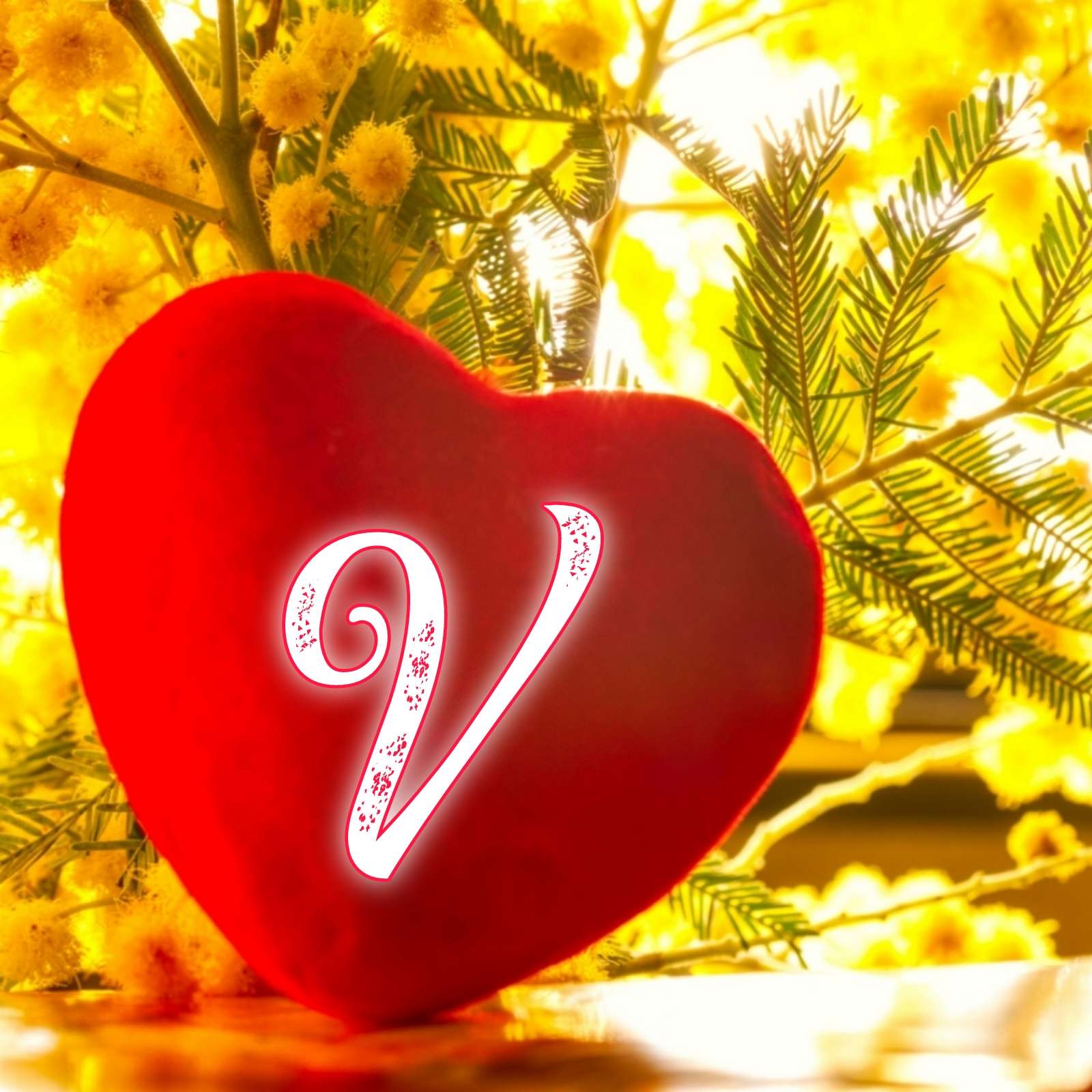 Heart V Name Love DP Image Download
