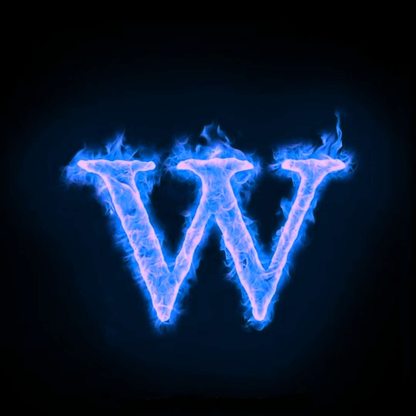 W Name Blue Fire DP Image Download