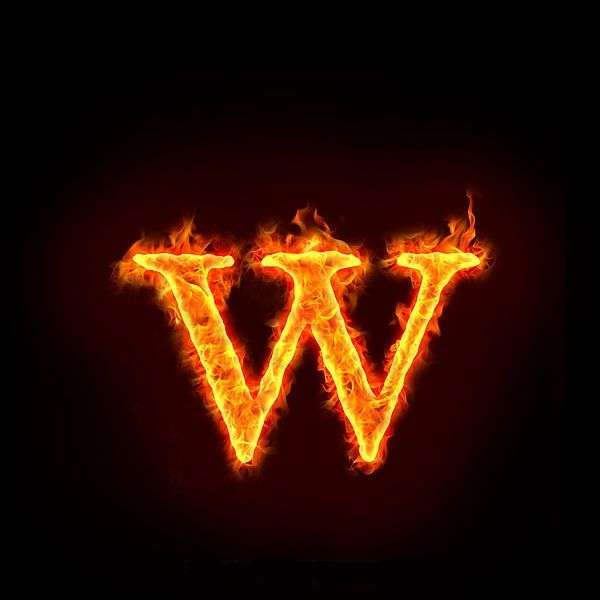 W Name Red Fire DP Image Download
