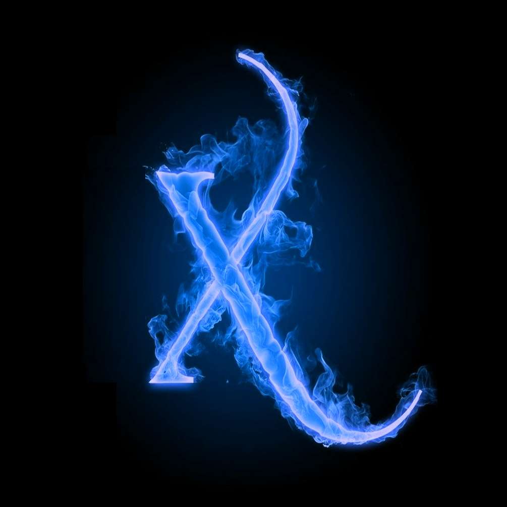 X Name Blue Fire DP Image Download