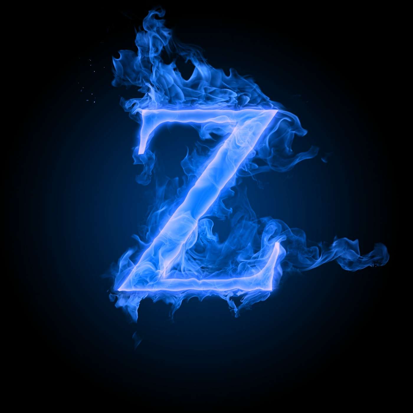 Z Name Blue Fire DP Image Download