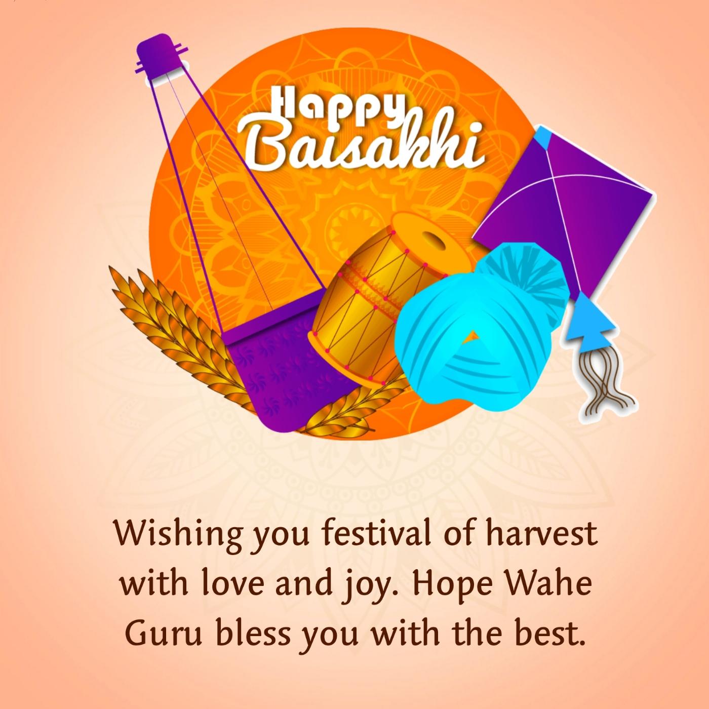 Wishing you festival of harvest with love and joy