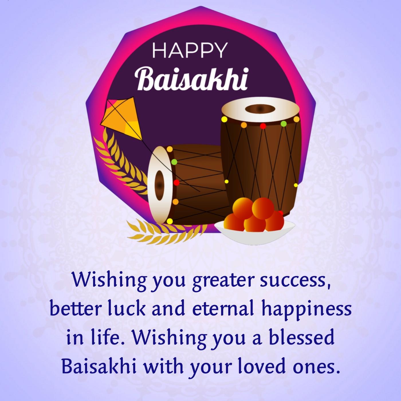 Wishing you greater success better luck and eternal happiness