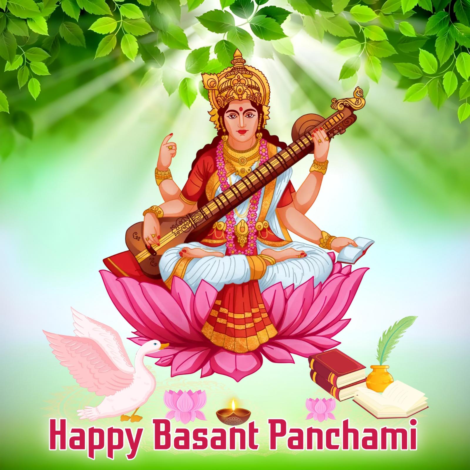 Happy Basant Panchami Saraswati Maa Images - ShayariMaza