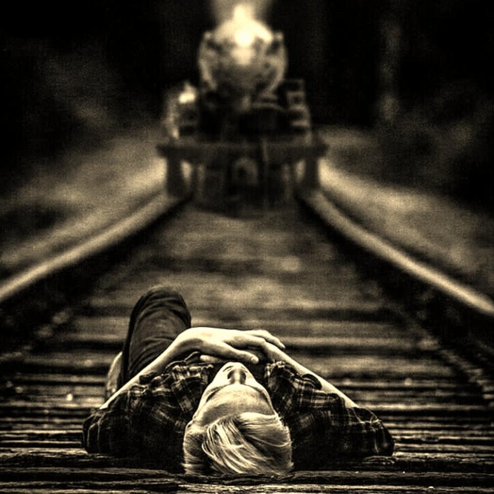 Sad Boy on Railway Track DP