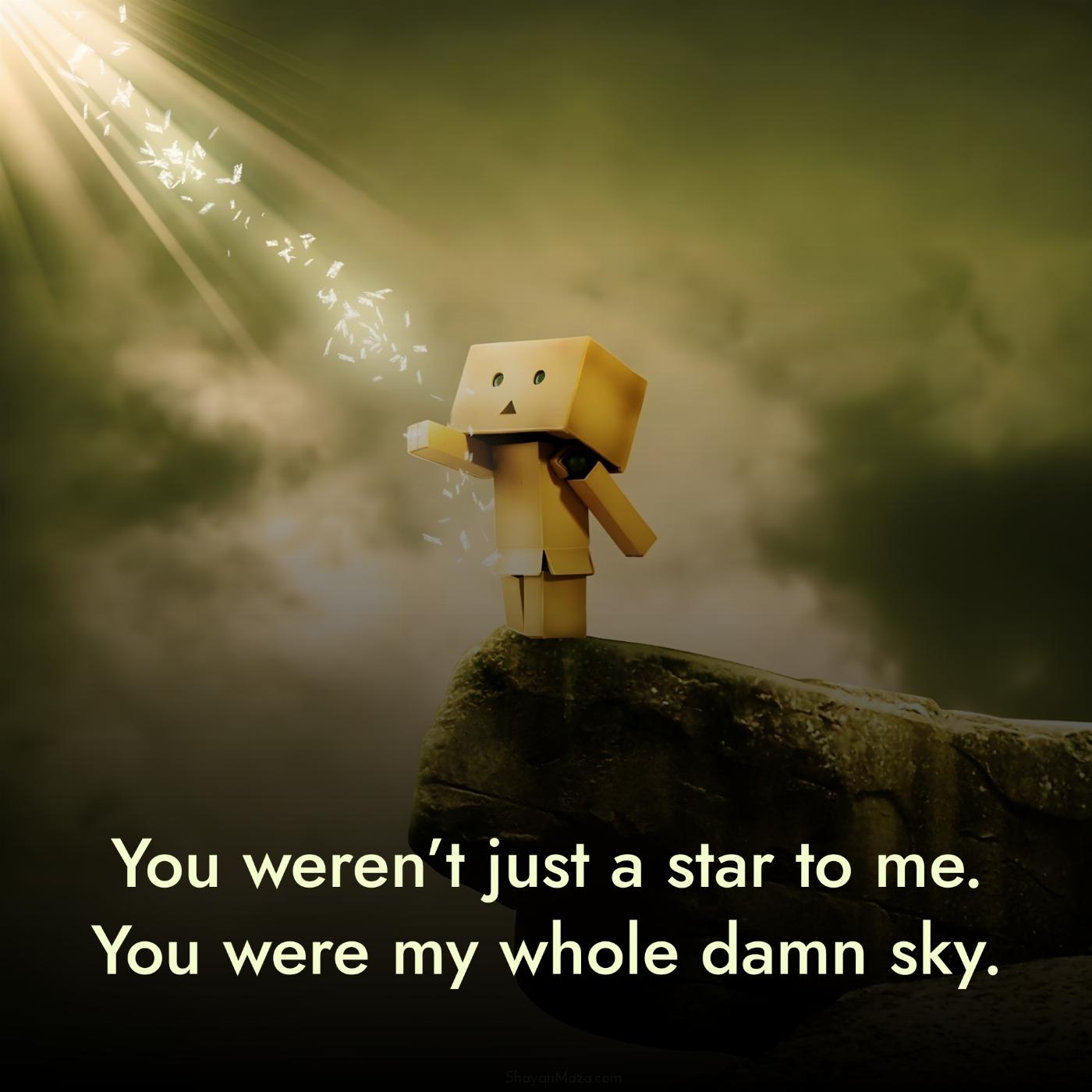 You werent just a star to me You were my whole damn sky