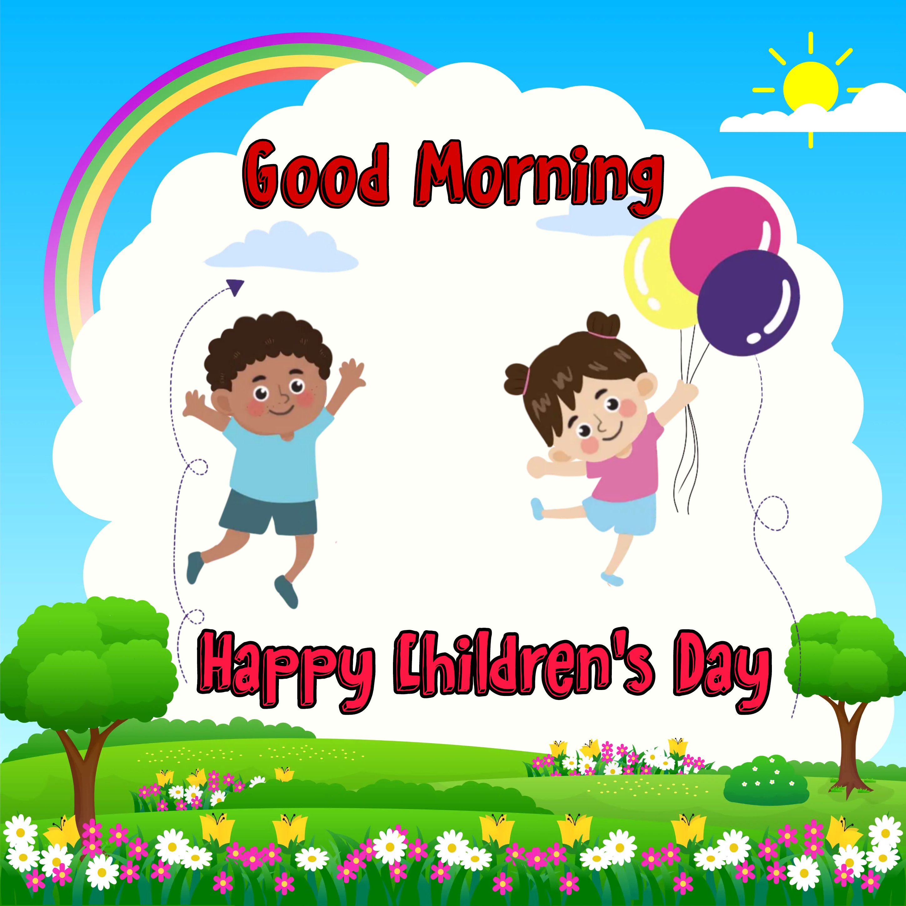 Good Morning Happy Childrens Day Images