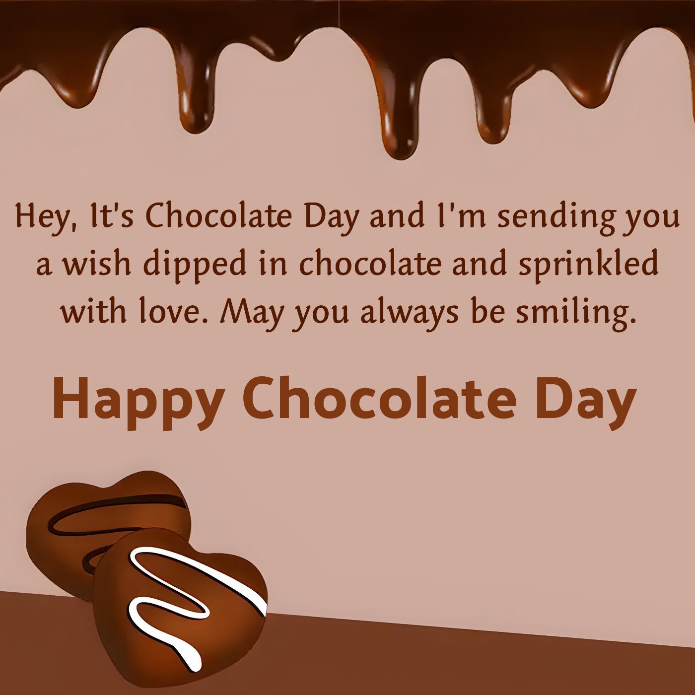 Hey Its Chocolate Day and Im sending you a wish