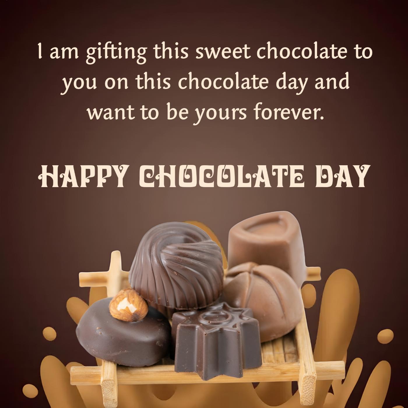 I am gifting this sweet chocolate to you on this chocolate day