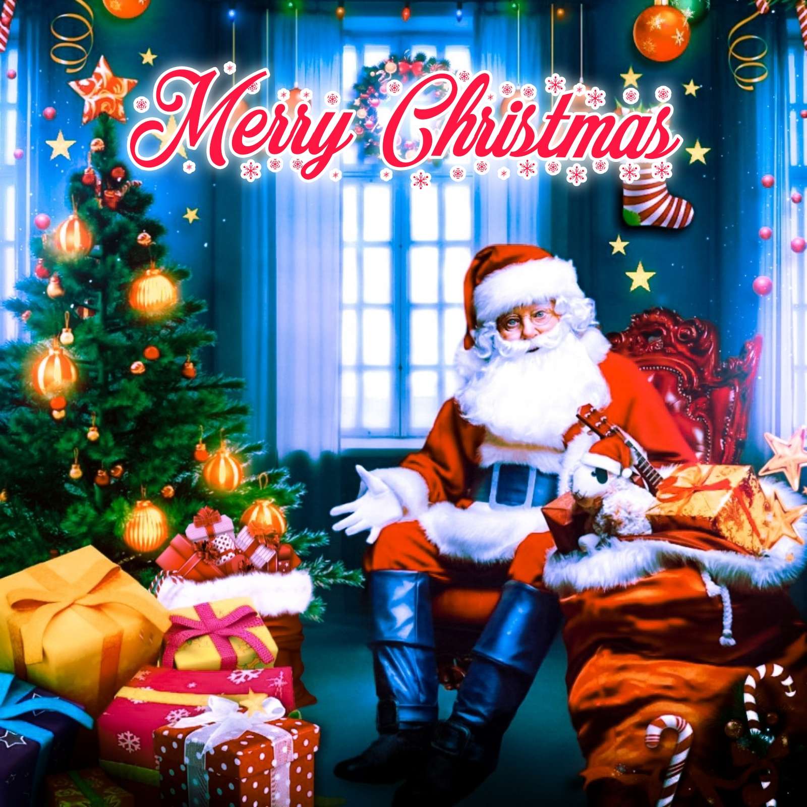 Merry Christmas Images With Santa Claus