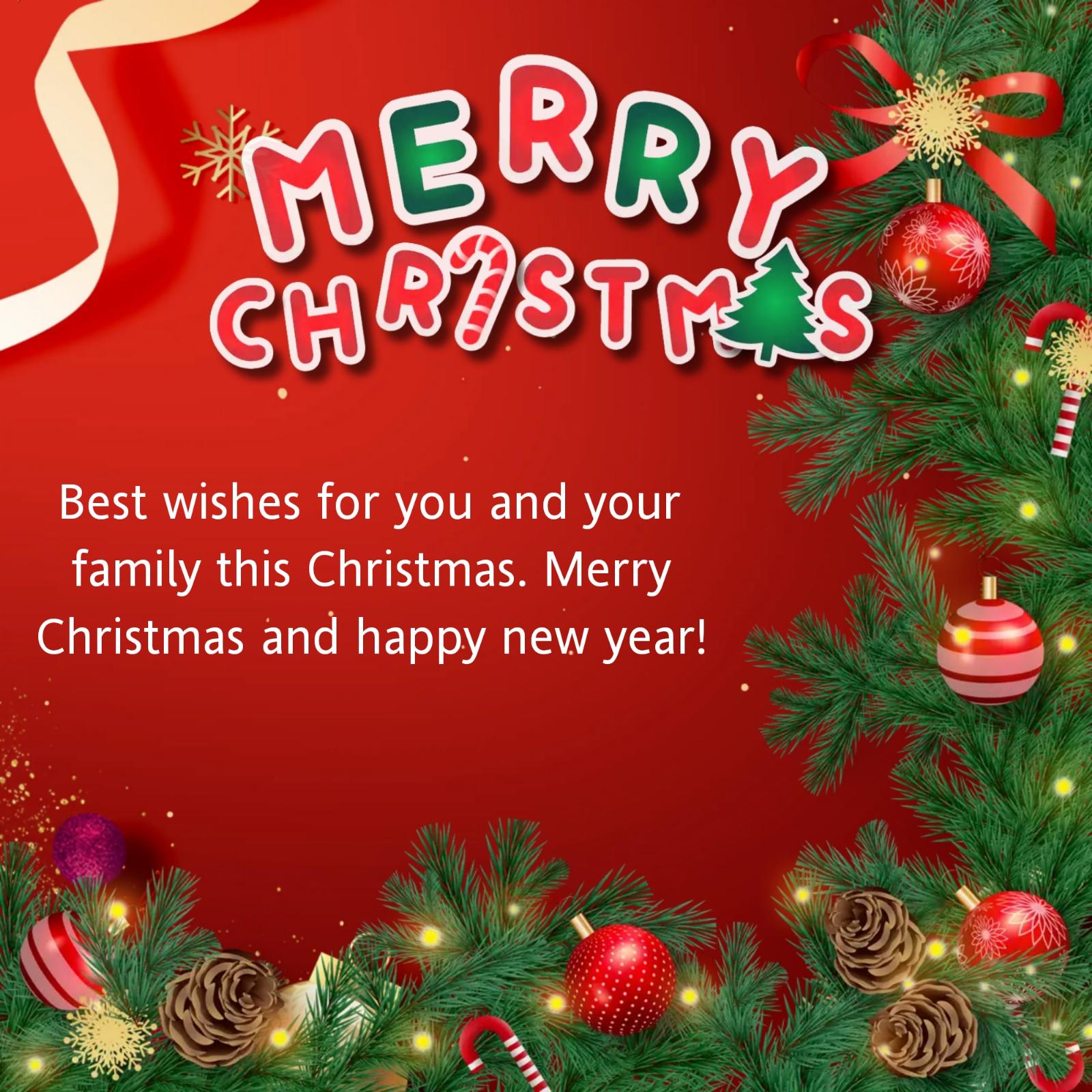 Best wishes for you and your family this Christmas