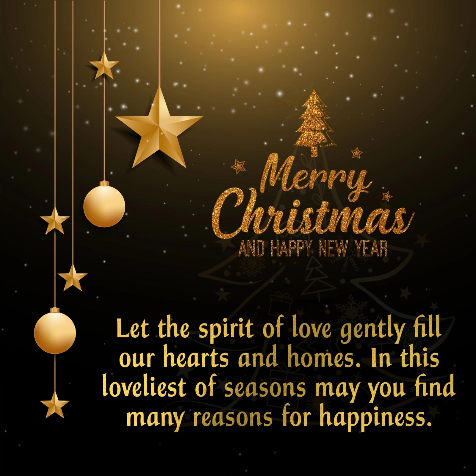Let the spirit of love gently fill our hearts and homes