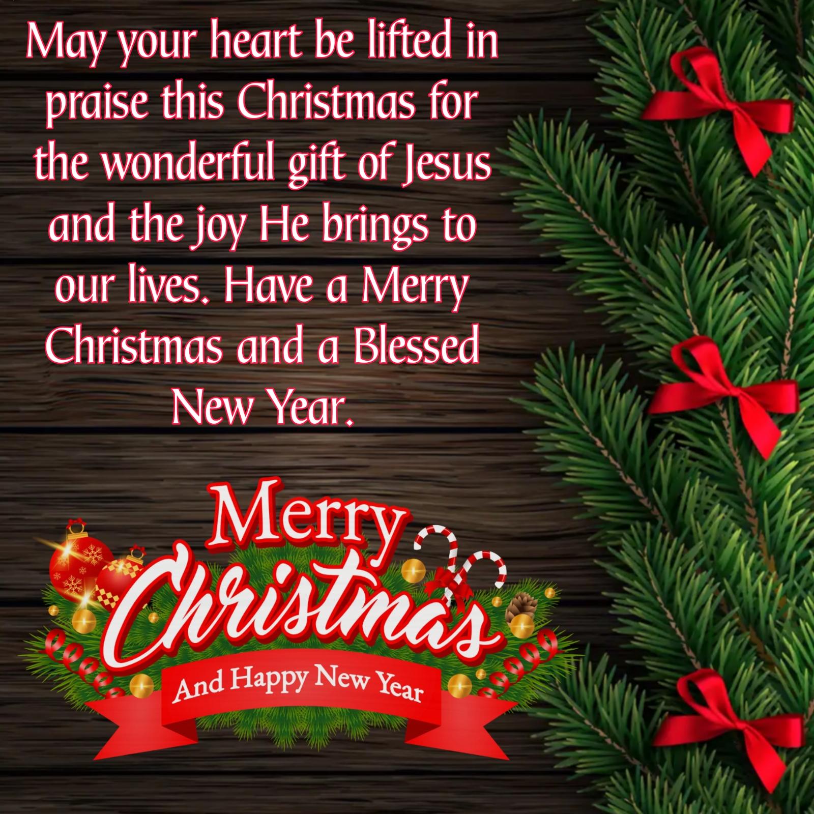 May your heart be lifted in praise this Christmas