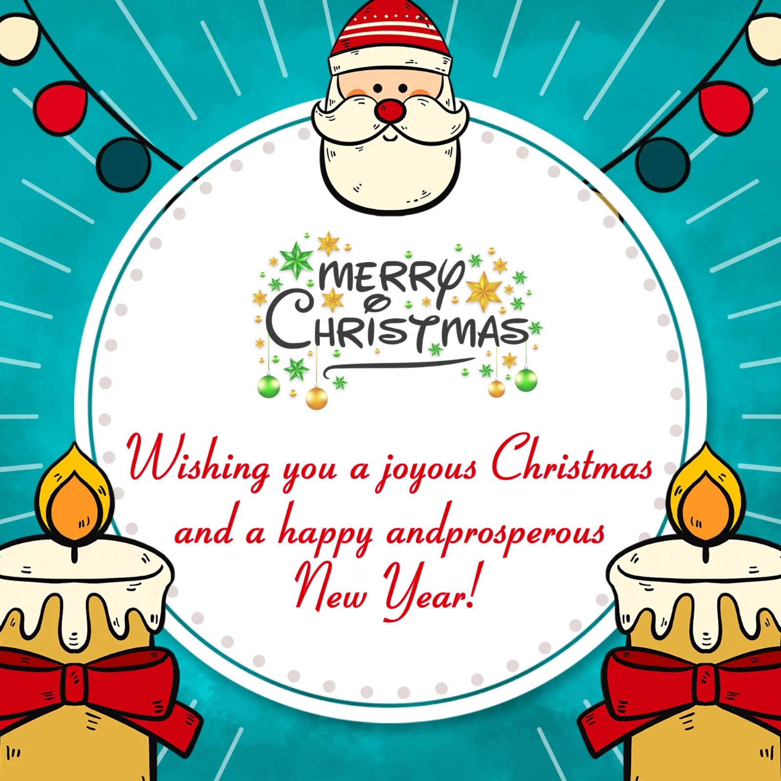 Wishing you a joyous Christmas and a happy and prosperous New Year