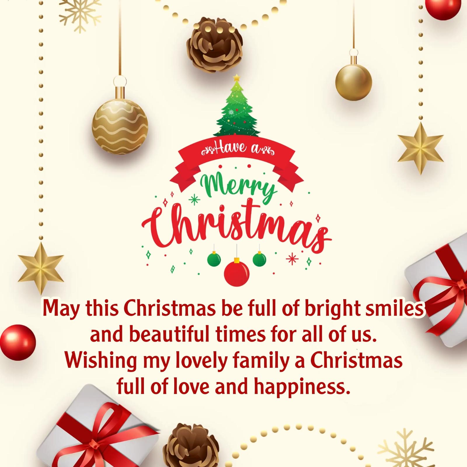 May this Christmas be full of bright smiles and beautiful times