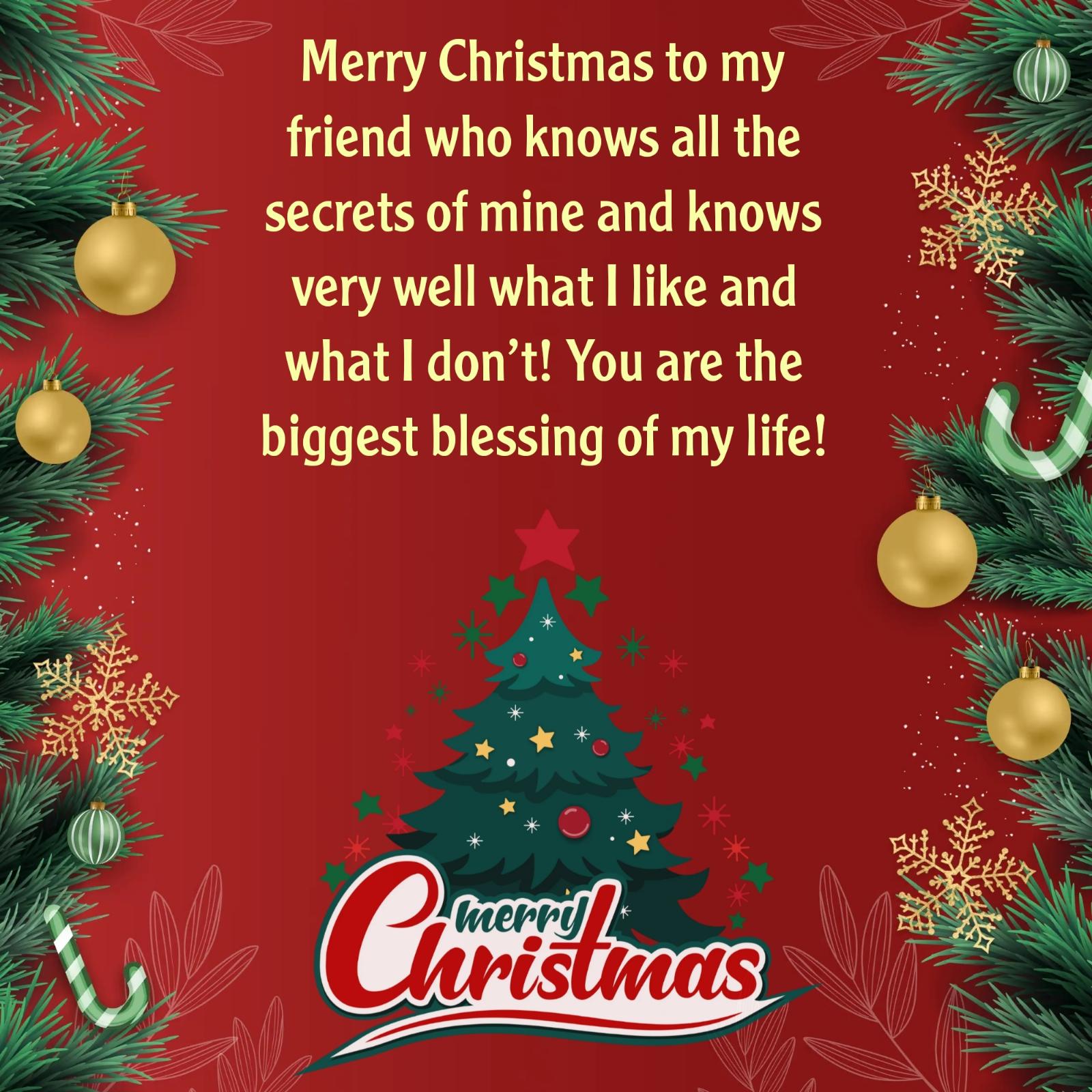 Merry Christmas to my friend who knows all the secrets