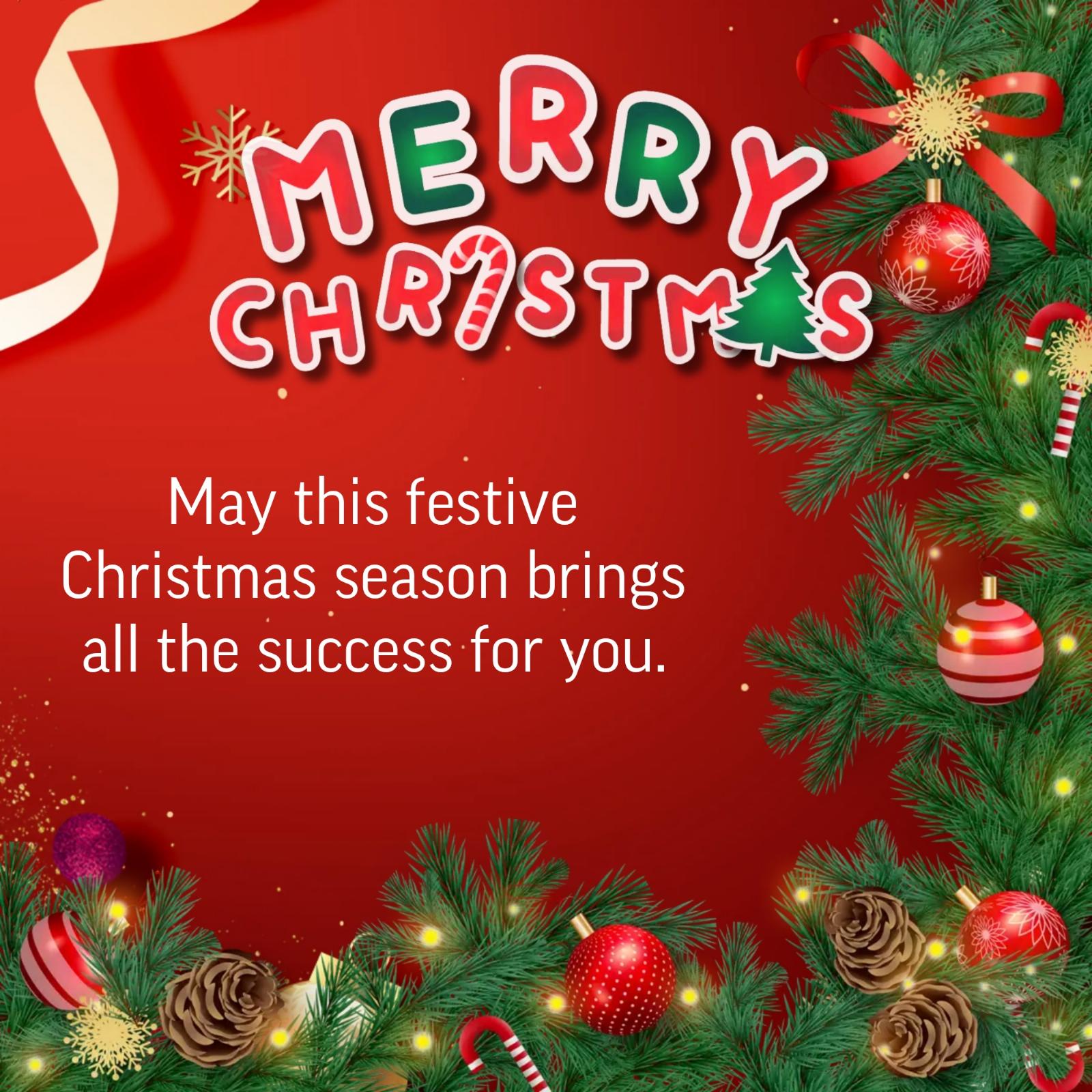 May the festive season bring you happiness cheer and peace of mind