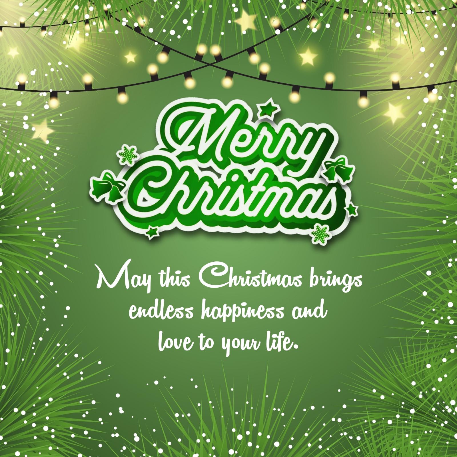 May this Christmas brings endless happiness and love