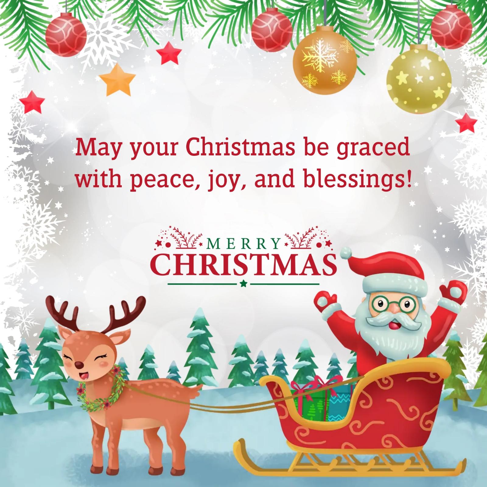 May your Christmas be graced with peace joy and blessings