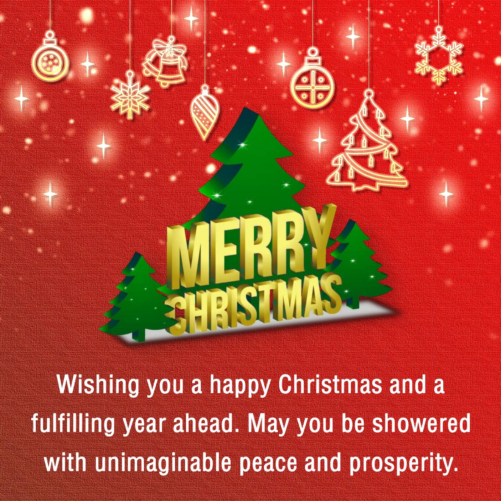 Wishing you a happy Christmas and a fulfilling year ahead