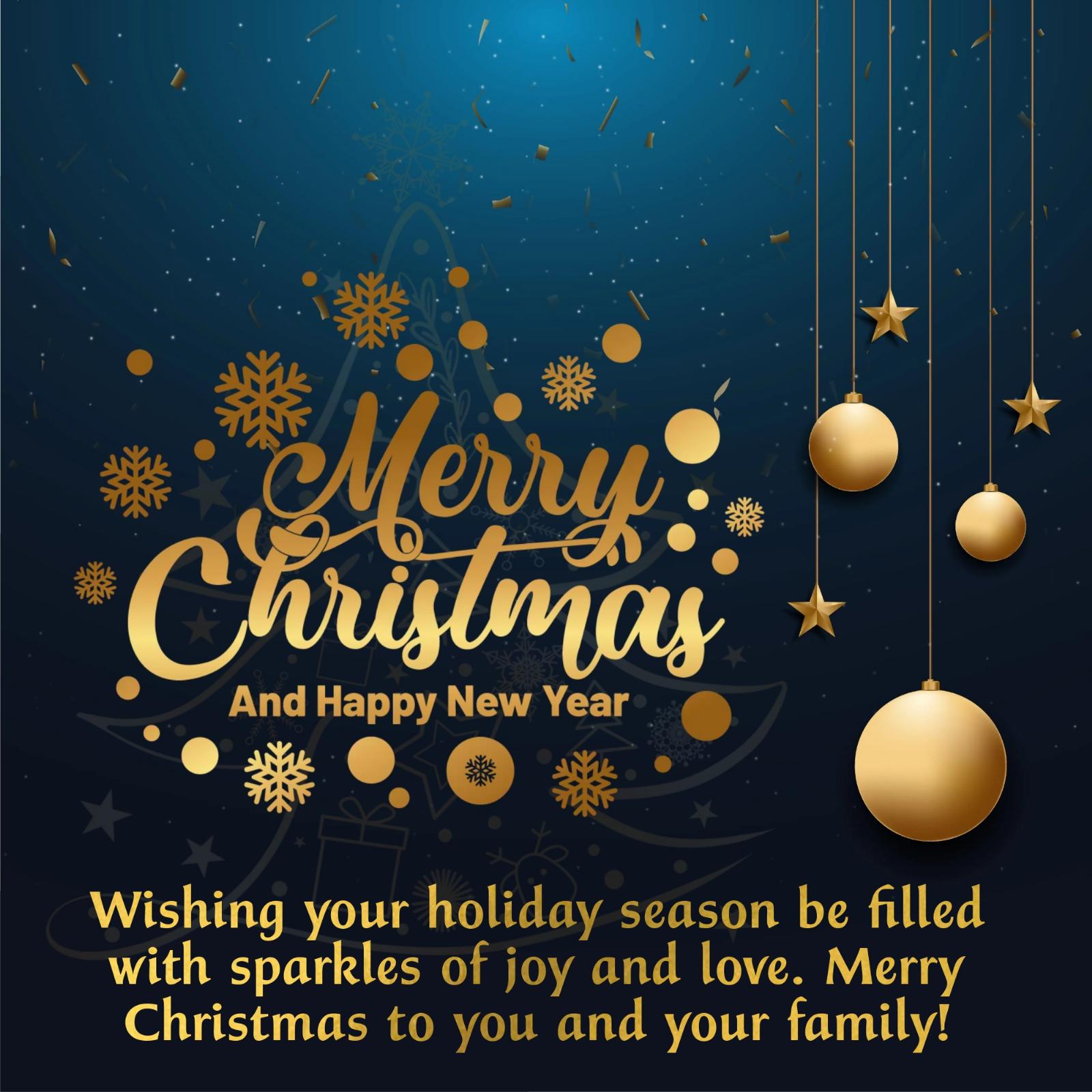 Wishing your holiday season be filled with sparkles of joy