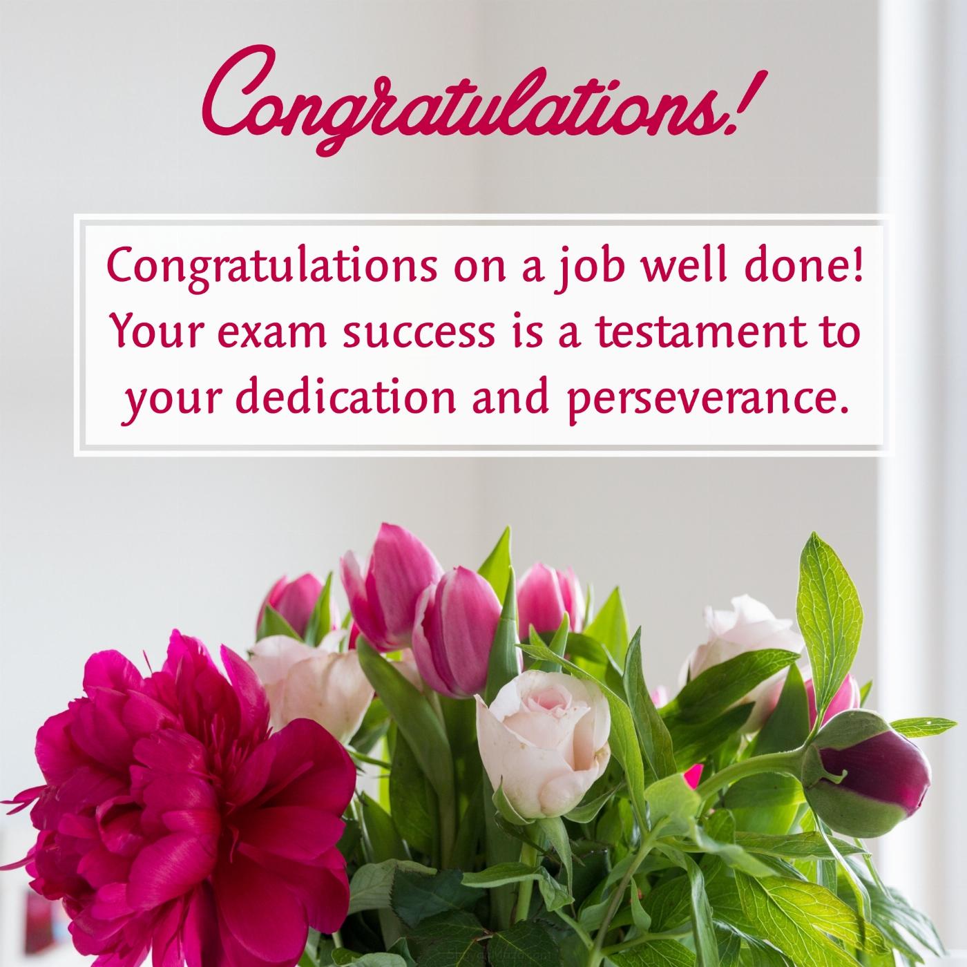 Congratulations on a job well done!
