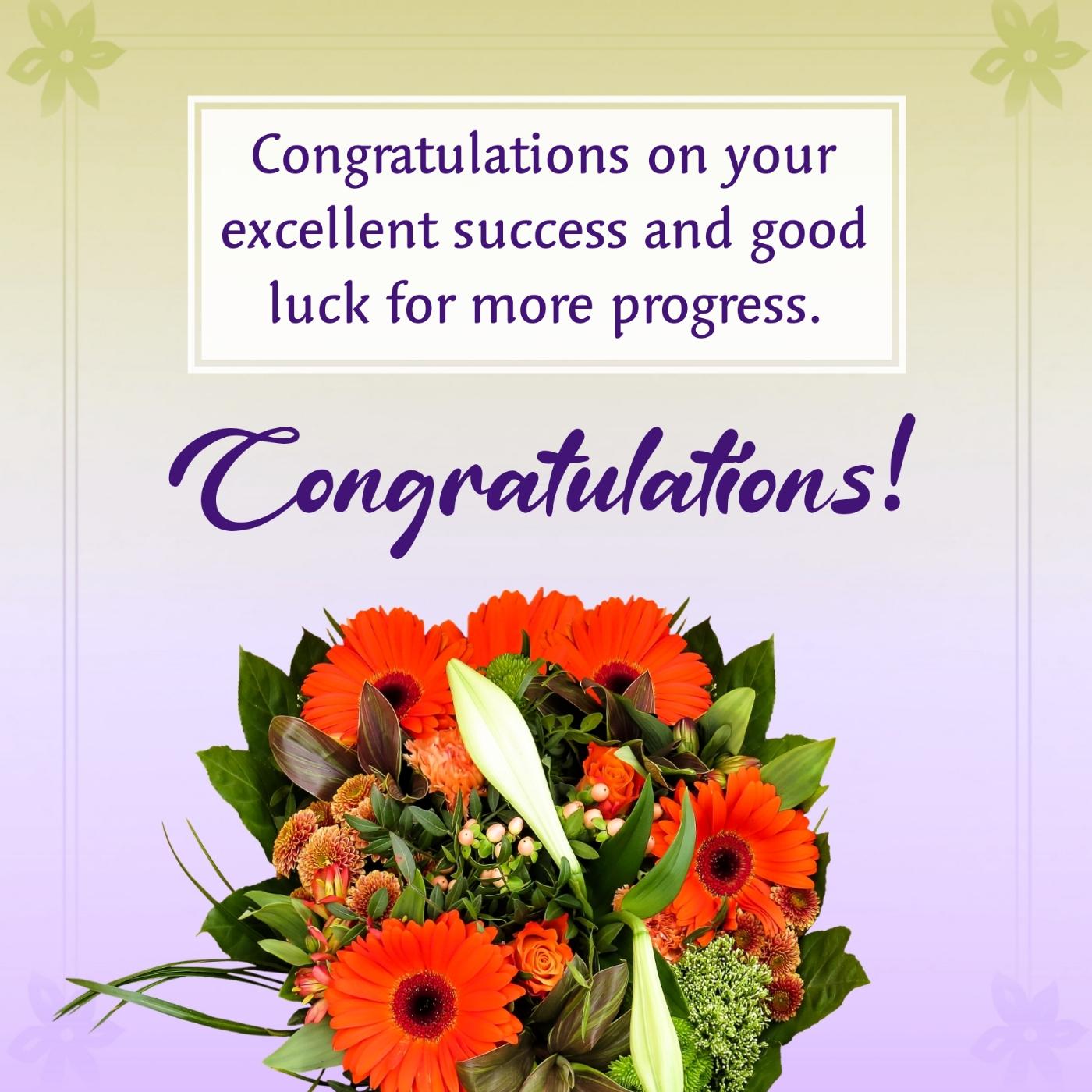 Congratulations on your excellent success
