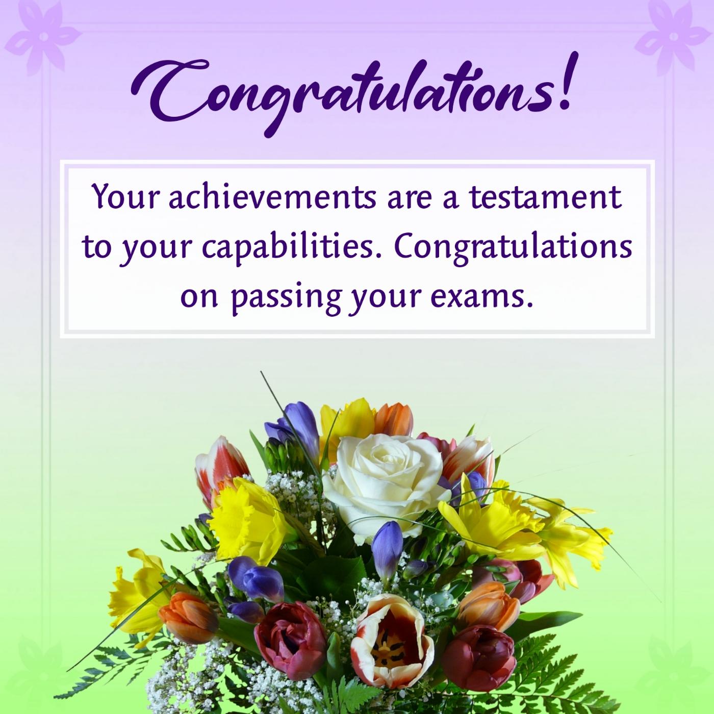 Your achievements are a testament to your capabilities