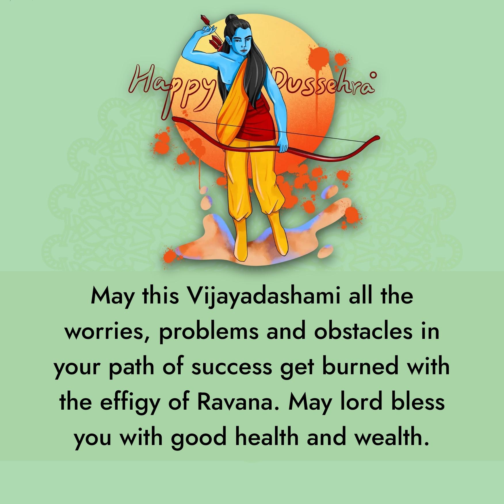 May this Vijayadashami all the worries problems and obstacles
