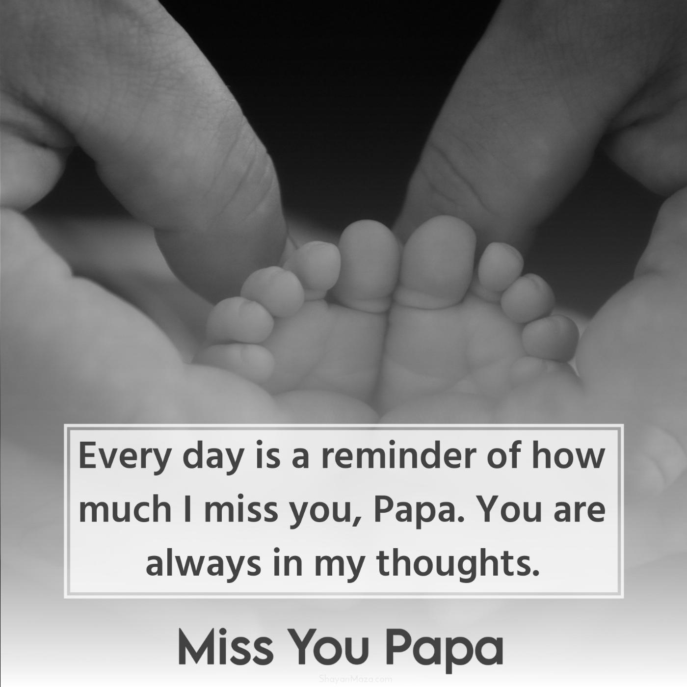 Every day is a reminder of how much I miss you Papa