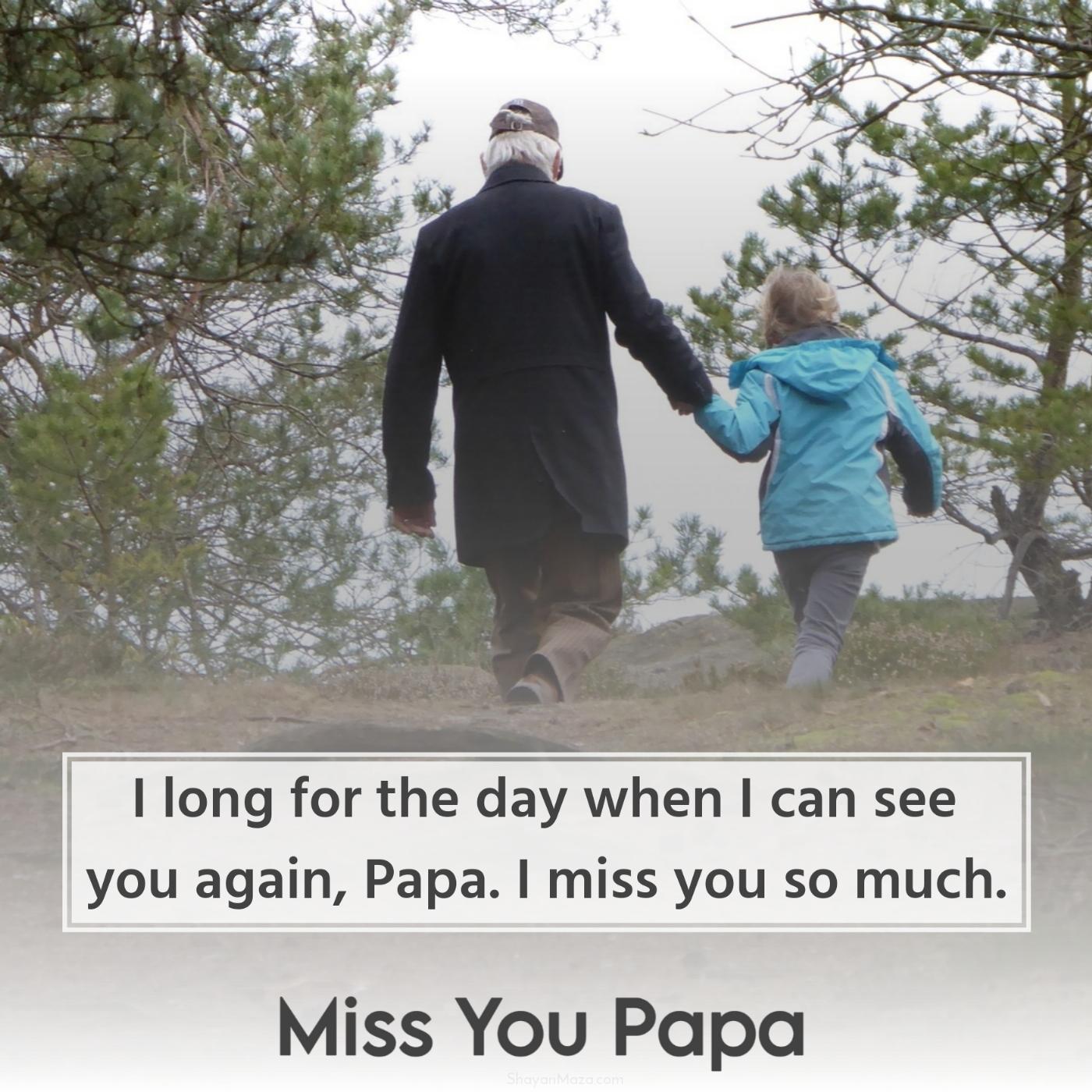 I long for the day when I can see you again Papa