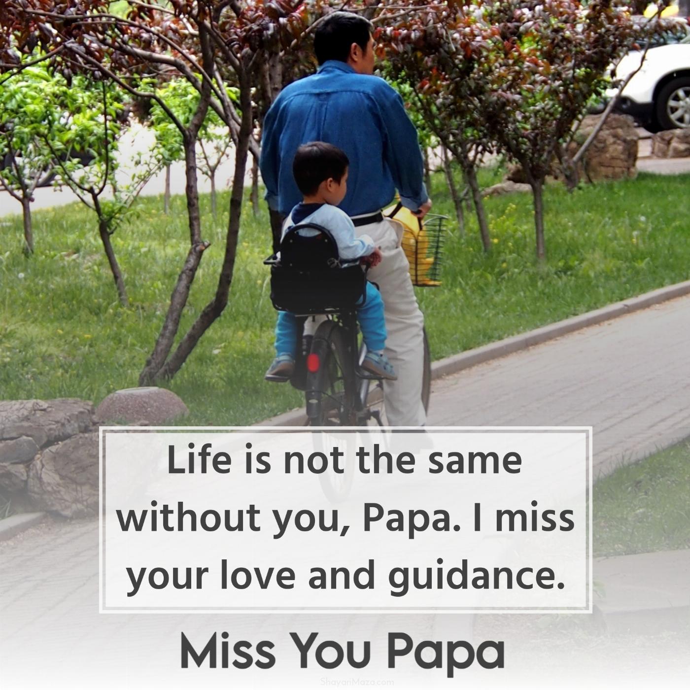 Life is not the same without you Papa