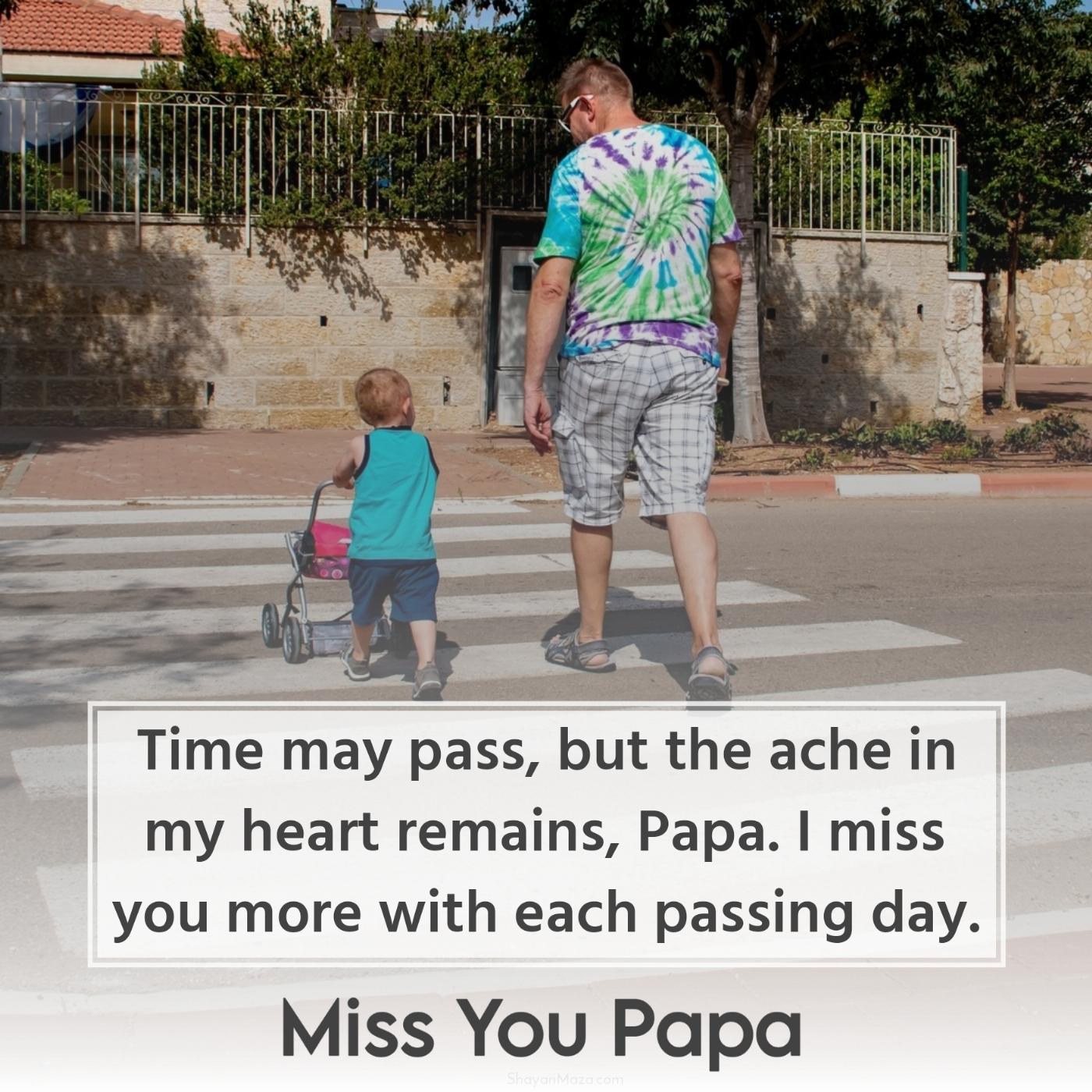 Time may pass but the ache in my heart remains Papa