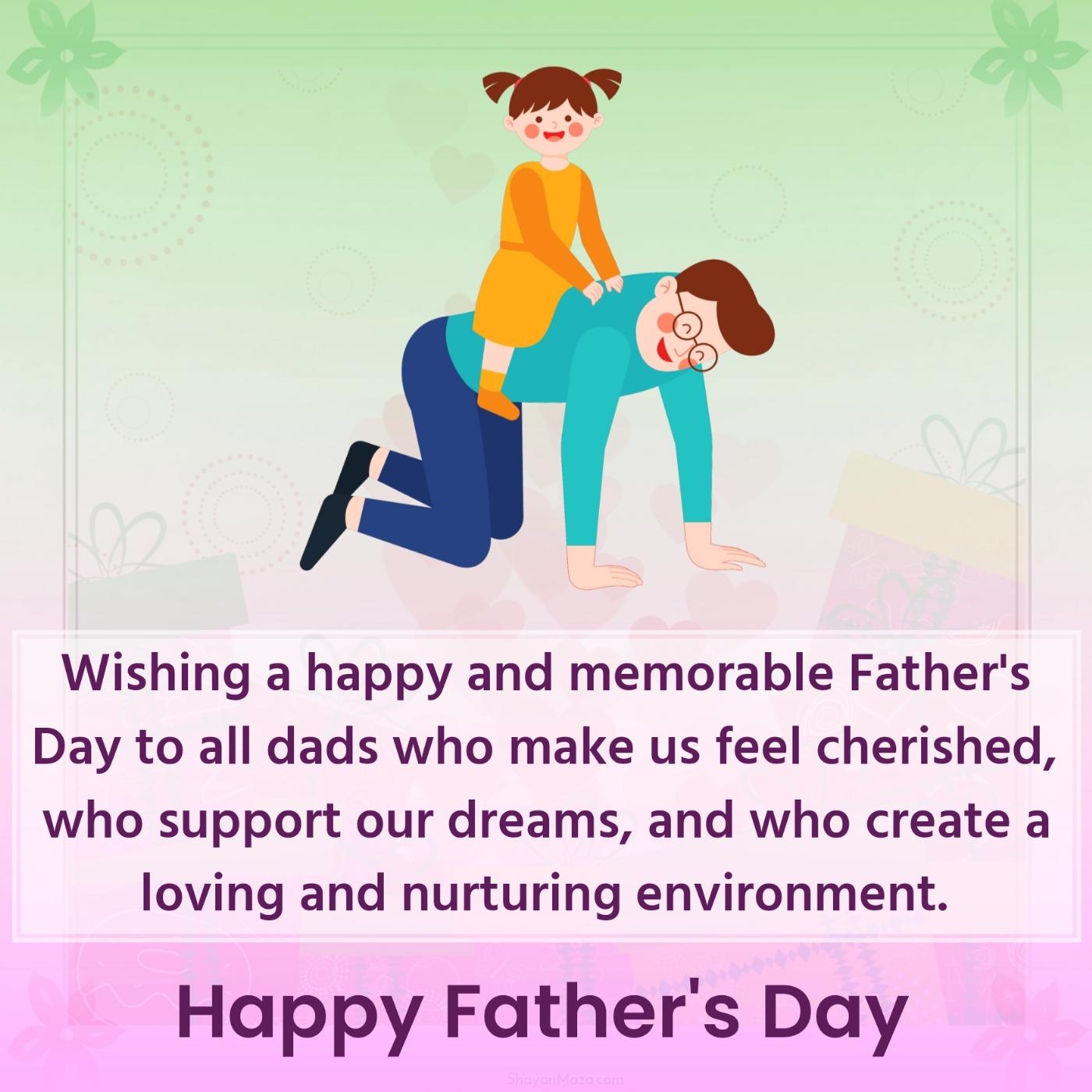 Wishing a happy and memorable Father's Day to all dads