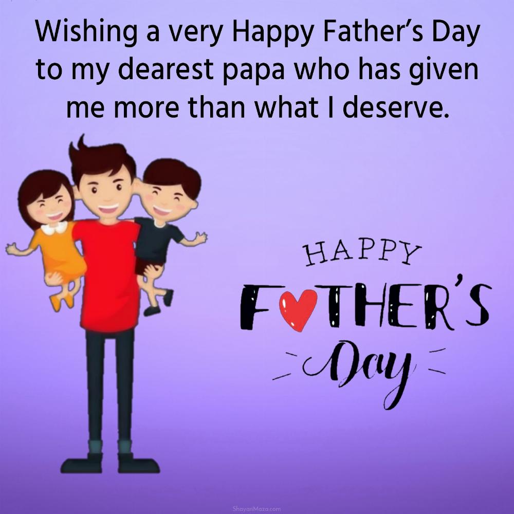 Wishing a very Happy Fathers Day to my dearest papa