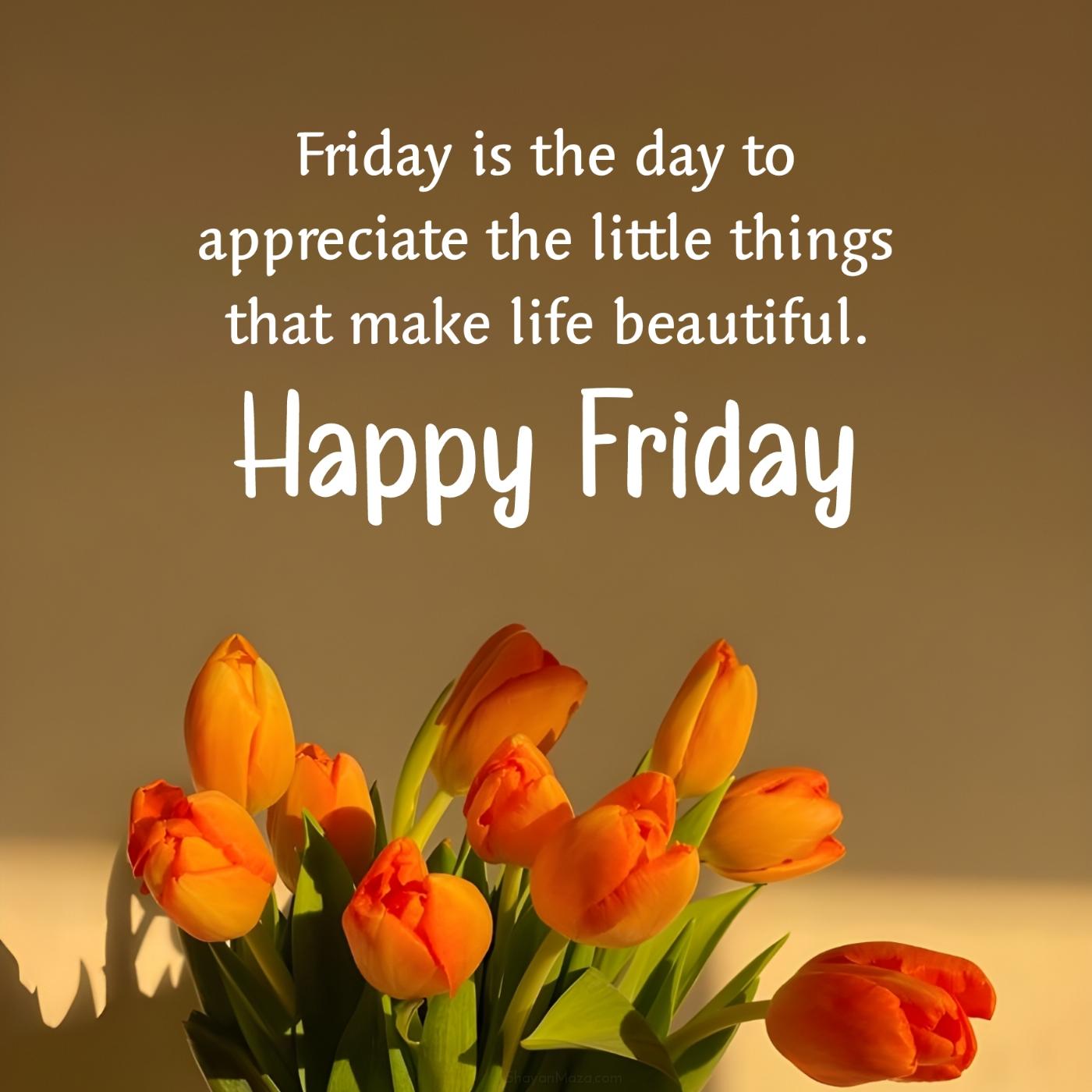 Friday is the day to appreciate the little things that make life beautiful