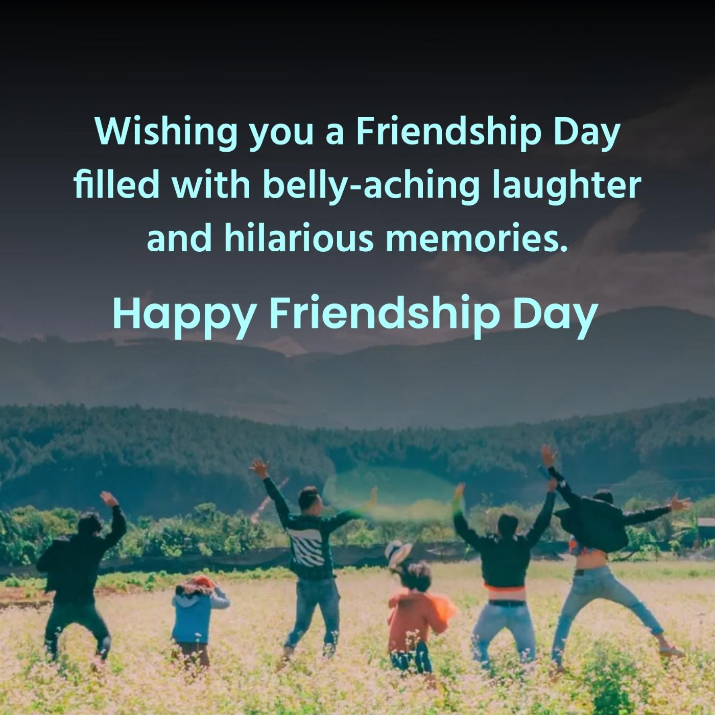 Wishing you a Friendship Day filled with belly-aching laughter