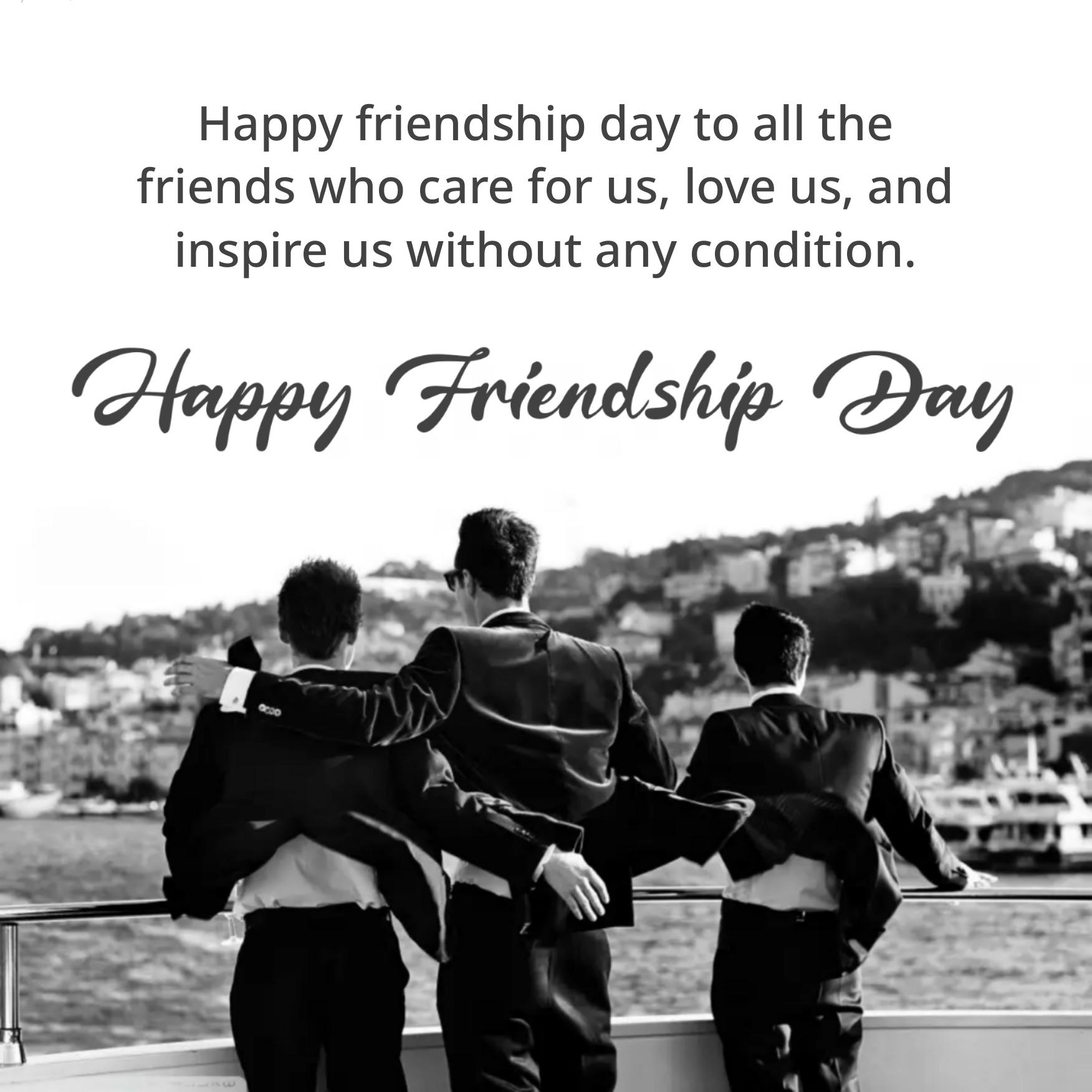 Happy friendship day to all the friends who care for us