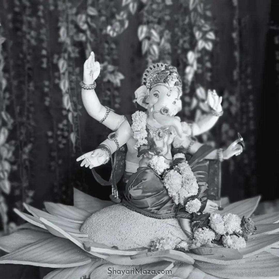 Ganpati Black and White Images