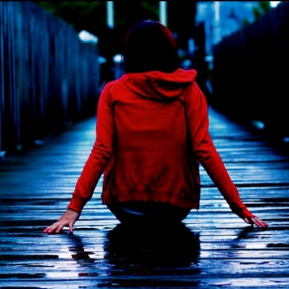 Alone Girl On Road DP Image
