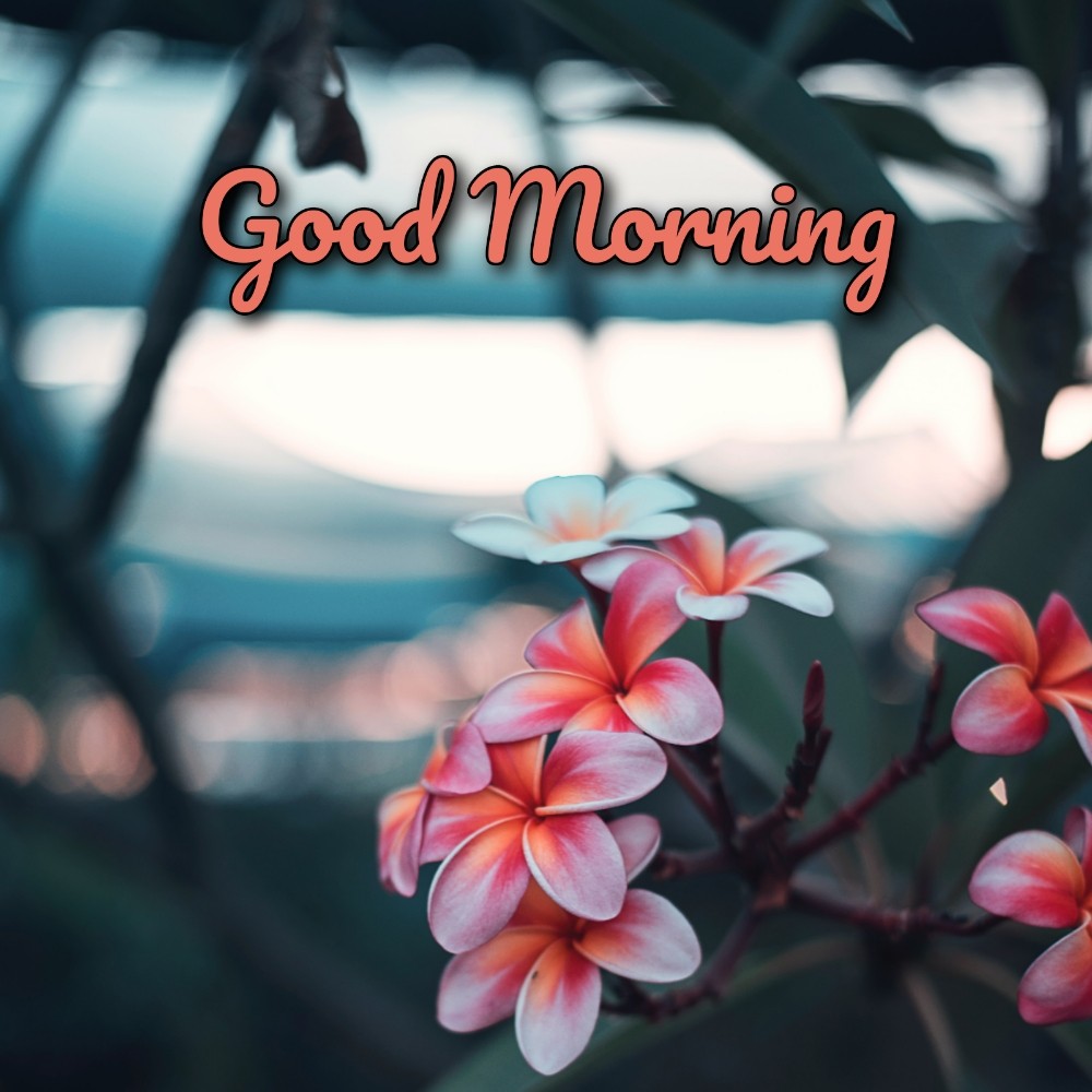 Good Morning With Real Flower - ShayariMaza