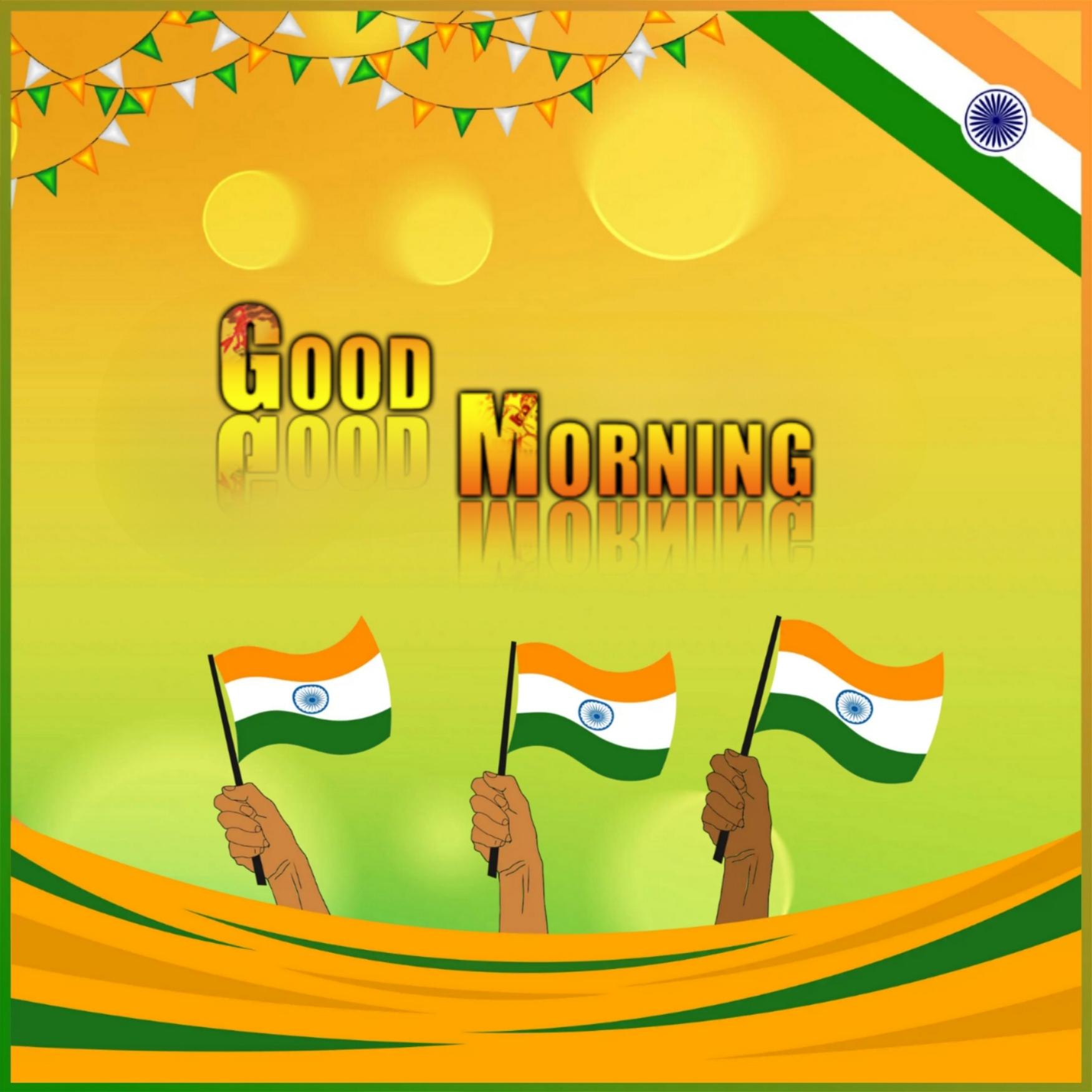 Beautiful Indian Flag Good Morning Images