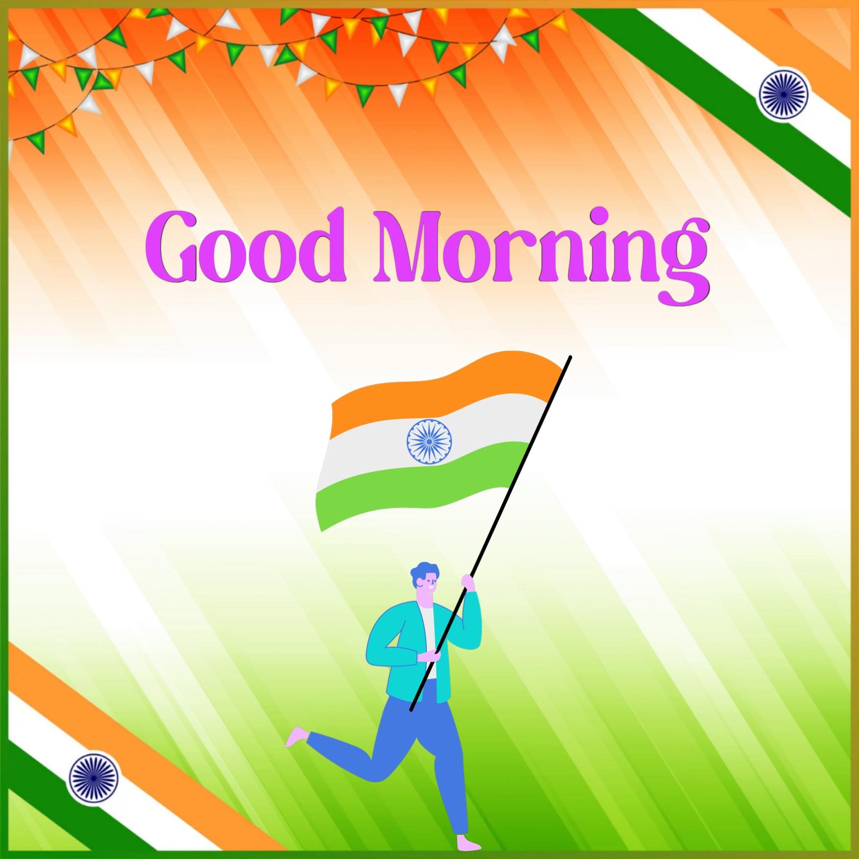 Indian Flag Good Morning Ka Photo