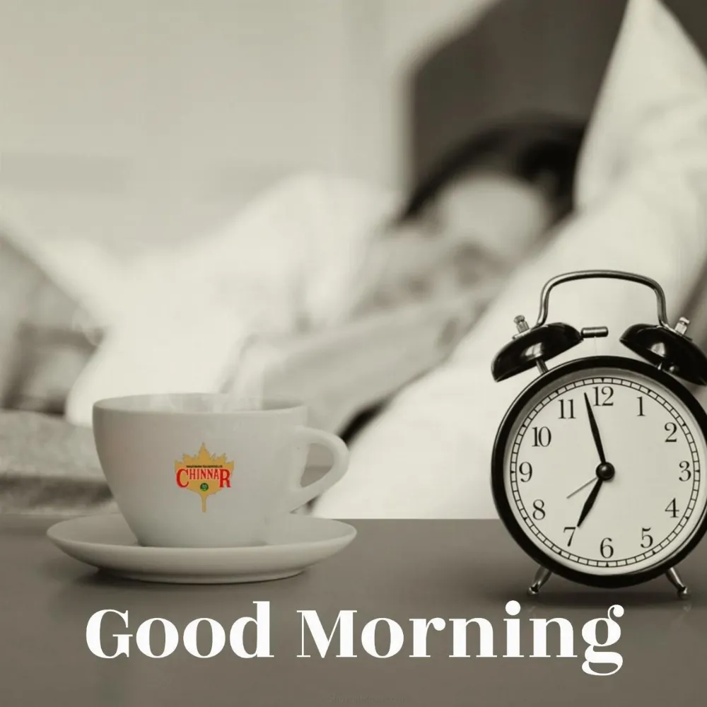 Good Morning Images With Tea And Clock