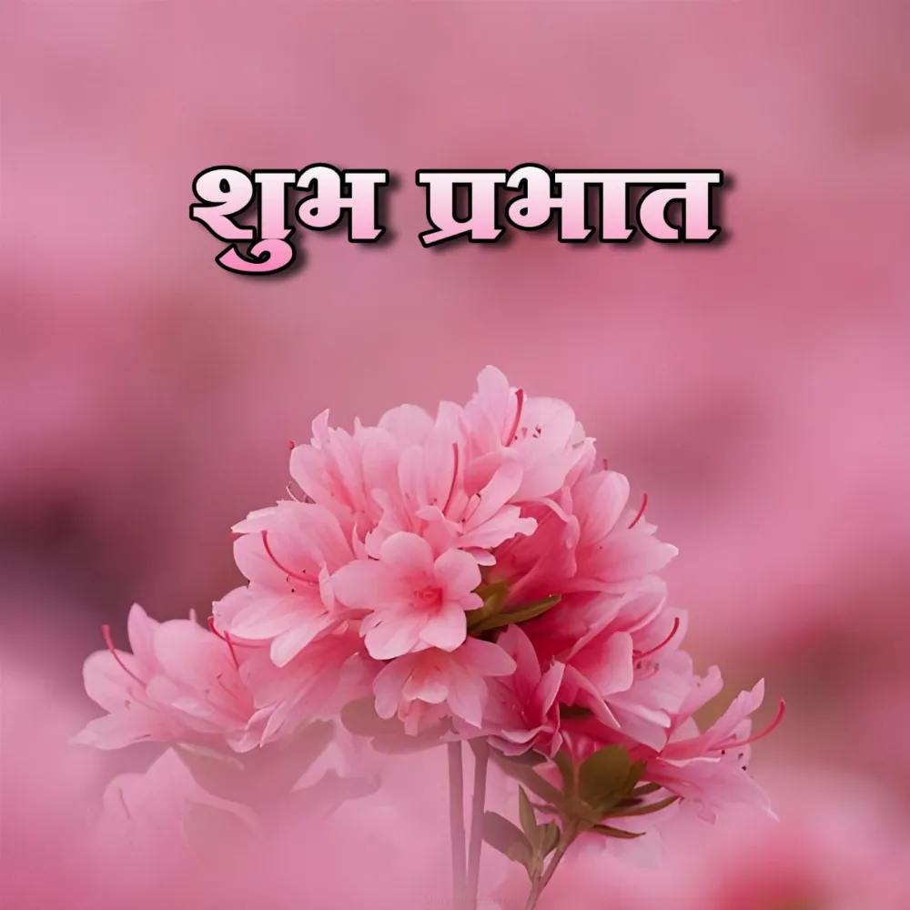 Shubh Prabhat Images With Flower Nature