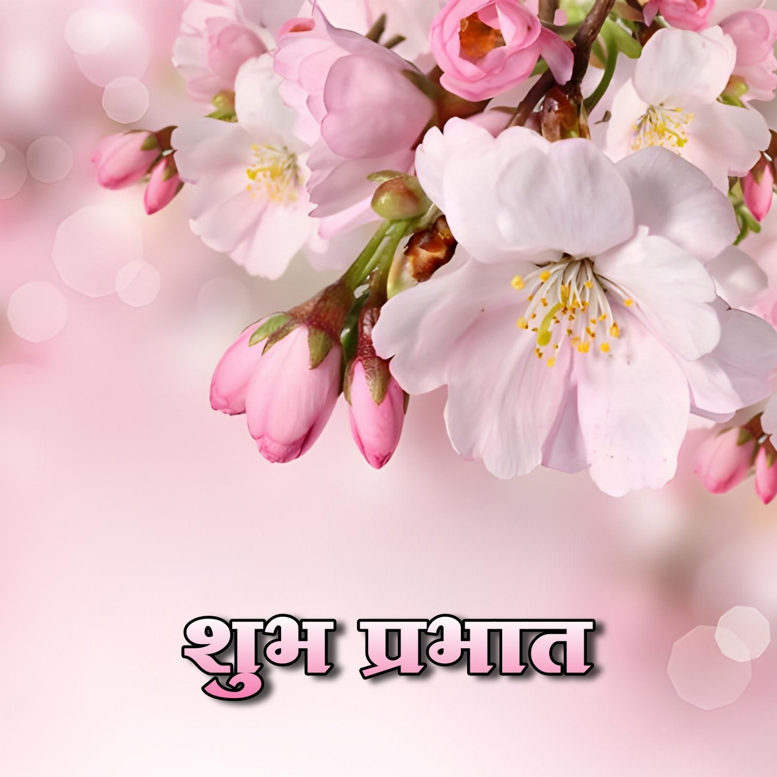 Shubh Prabhat With Flower